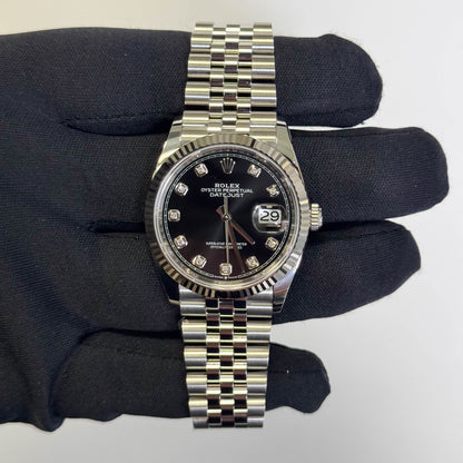 Rolex Datejust 36mm Black Dial Watch Ref# 126234 - Happy Jewelers Fine Jewelry Lifetime Warranty