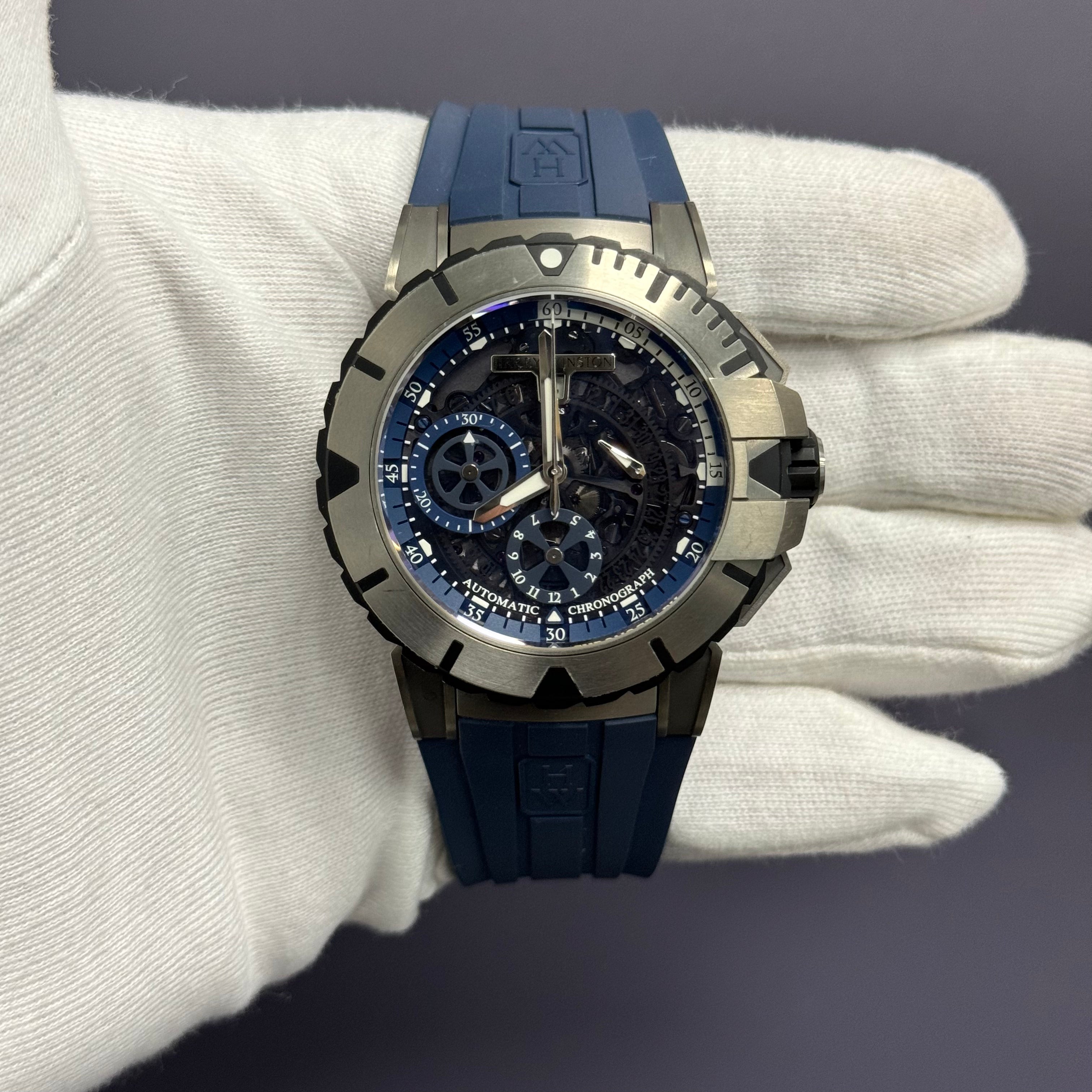 Harry Winston 44mm Ocean Sport Skeleton Dial Ref# 411/MCA44ZC.K - Happy Jewelers Fine Jewelry Lifetime Warranty