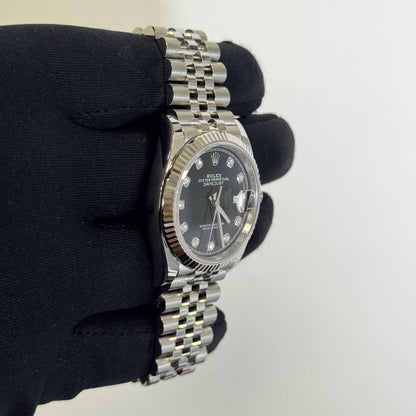 Rolex Datejust 36mm Black Dial Watch Ref# 126234 - Happy Jewelers Fine Jewelry Lifetime Warranty