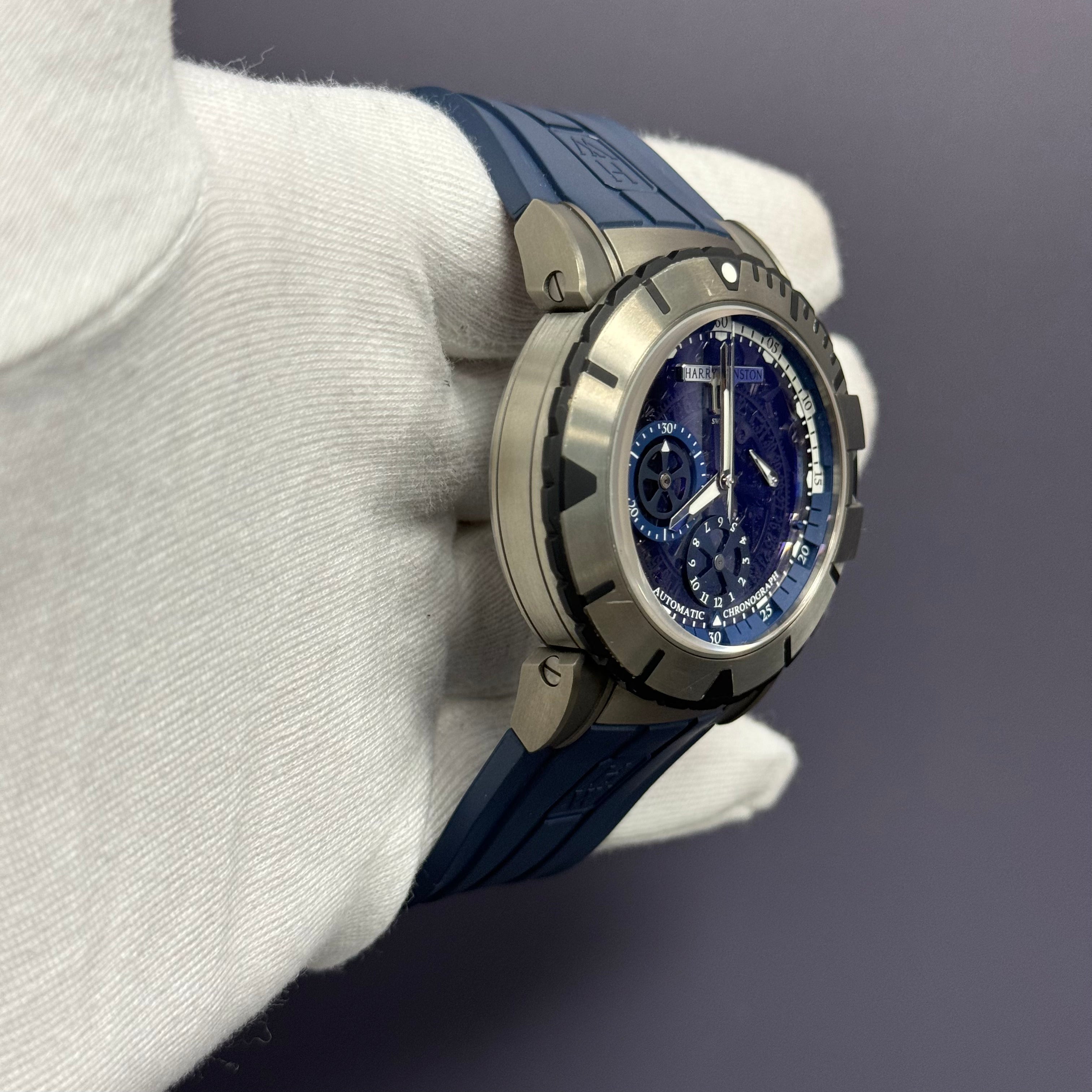 Harry Winston 44mm Ocean Sport Skeleton Dial Ref# 411/MCA44ZC.K - Happy Jewelers Fine Jewelry Lifetime Warranty