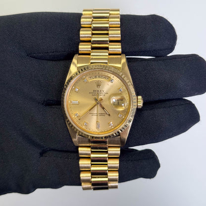 Rolex Day-Date 36mm Champagne Dial Watch Ref# 18238 - Happy Jewelers Fine Jewelry Lifetime Warranty