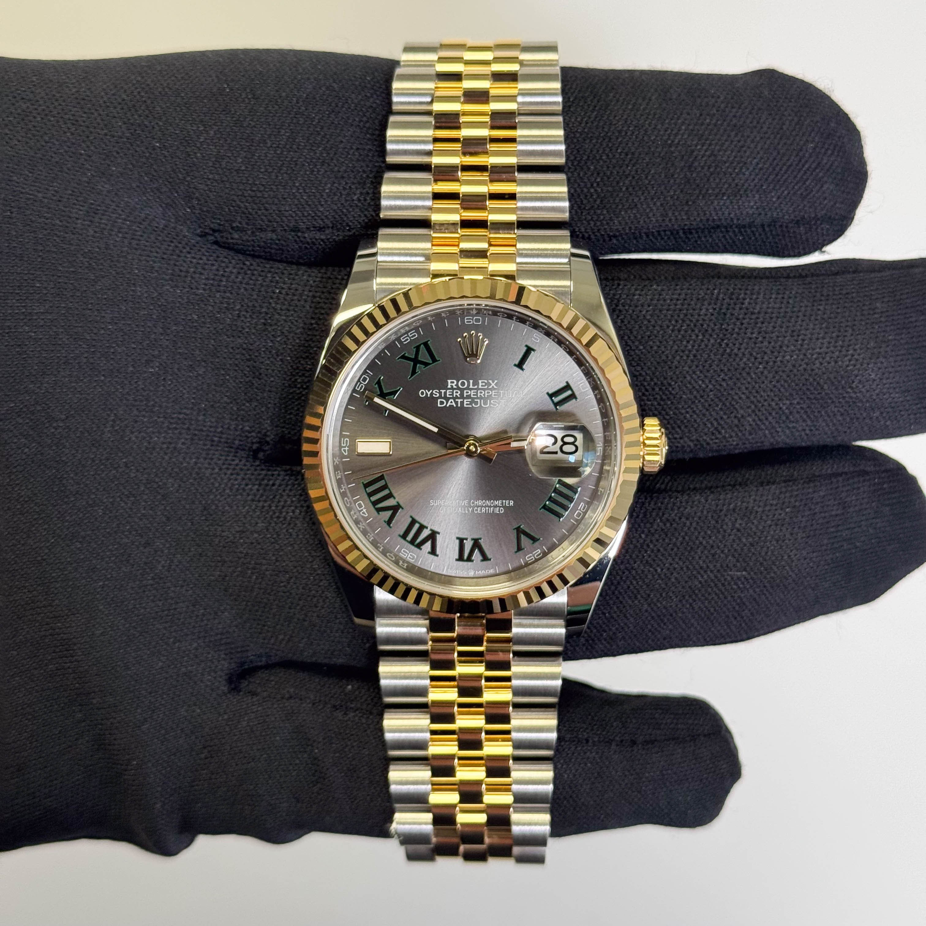 Rolex Datejust 36mm Wimbledon Dial Watch Ref# 126233 - Happy Jewelers Fine Jewelry Lifetime Warranty