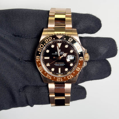 Rolex GMT-Master II "Rootbeer" 40mm Black Dot Dial Watch Ref# 126715CHNR - Happy Jewelers Fine Jewelry Lifetime Warranty