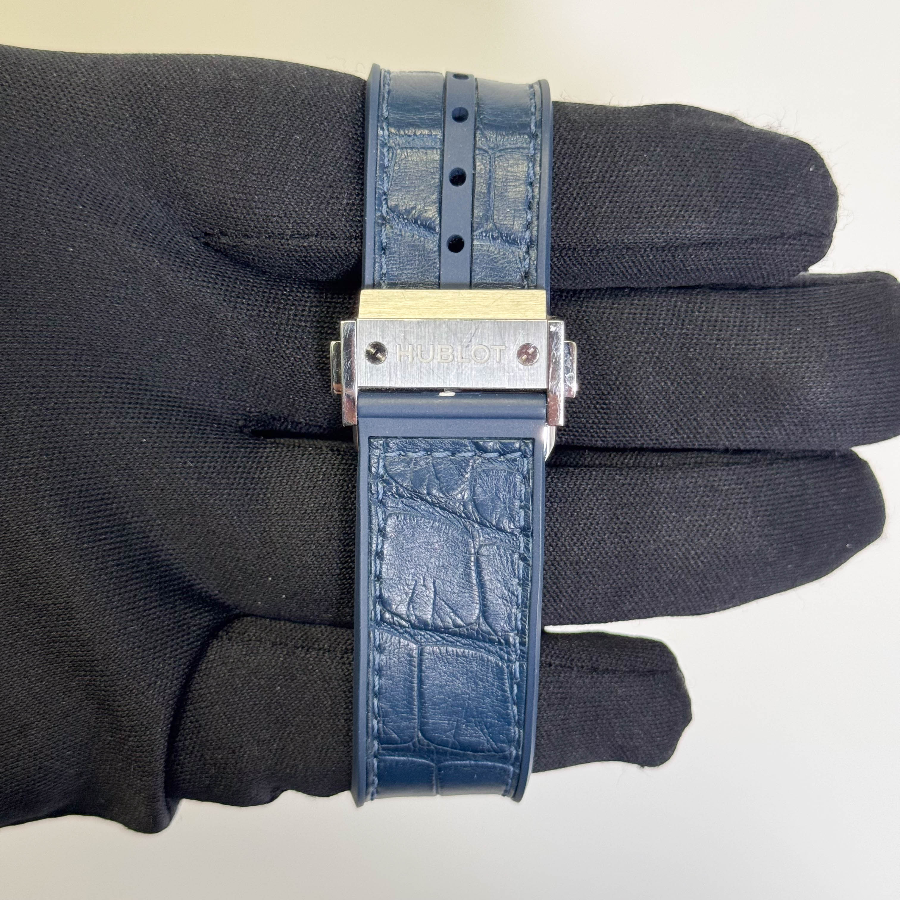 Hublot Spirit of Big Bang Titanium 39mm Blue Dial Watch Ref#665.NX.7170.LR.1204 - Happy Jewelers Fine Jewelry Lifetime Warranty