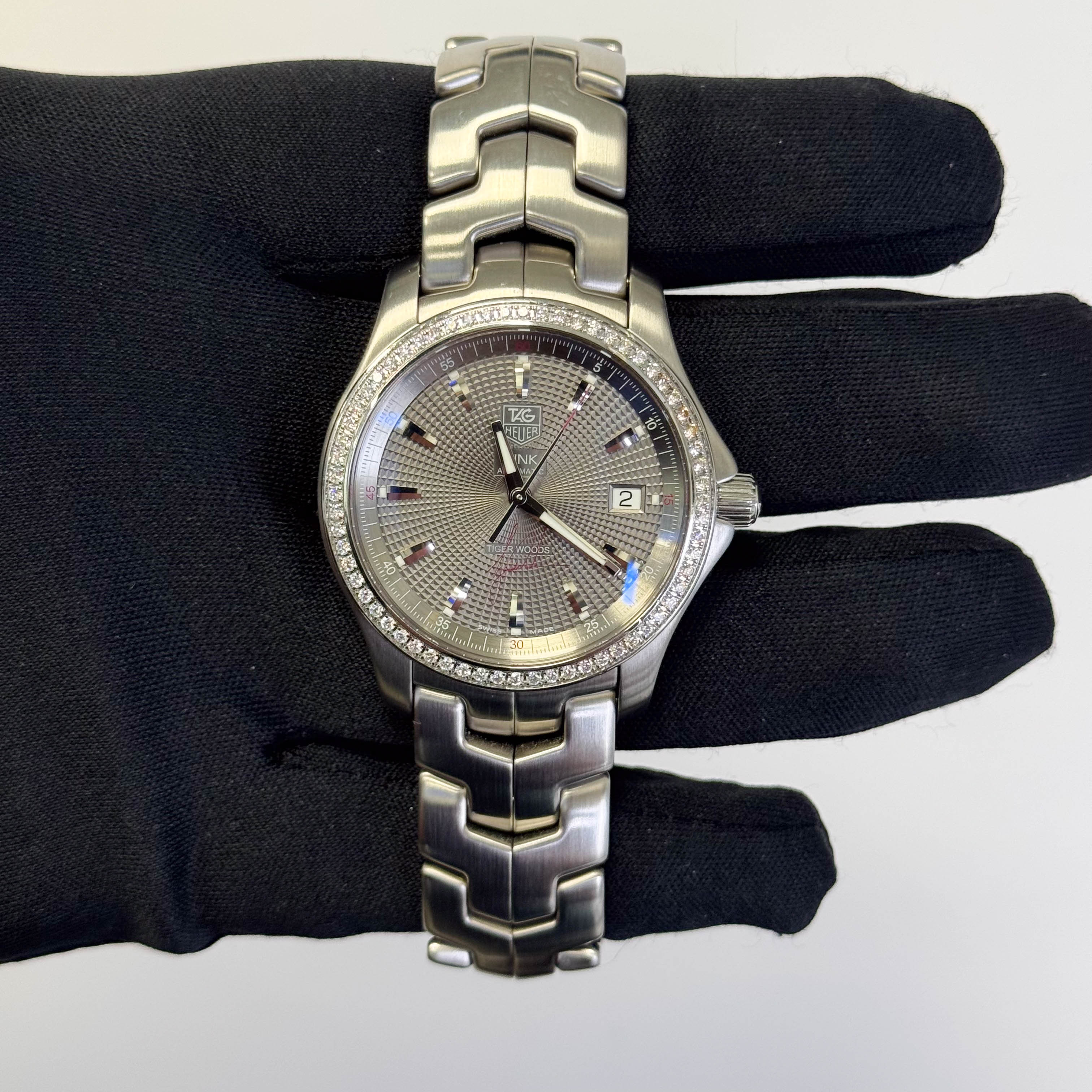 Tag Heuer Link 39mm Grey Dial Watch Ref# WJF2114 – Happy Jewelers