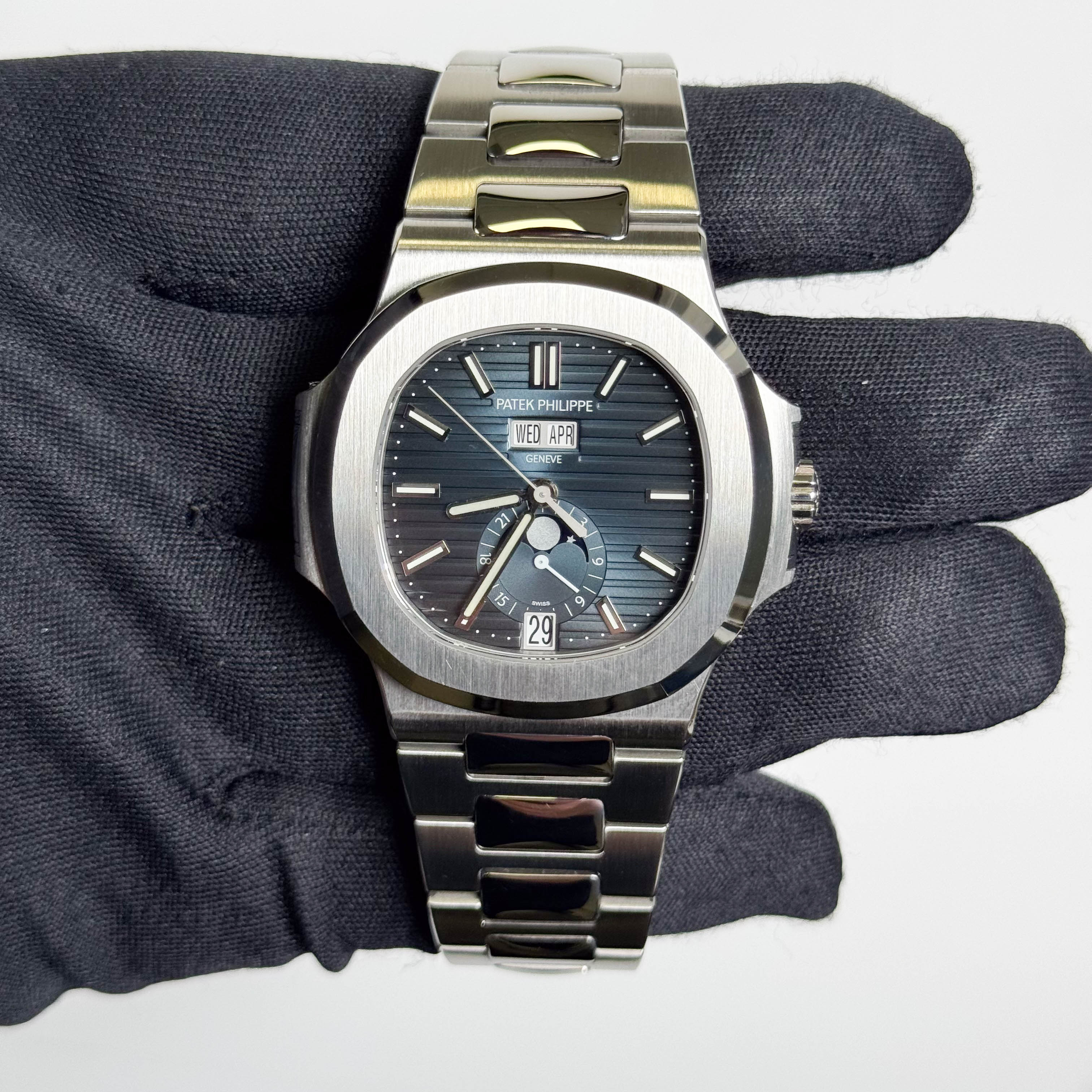 Patek Philippe Nautilus 40mm Blue Dial Watch Ref # 5726/1A-014 - Happy Jewelers Fine Jewelry Lifetime Warranty