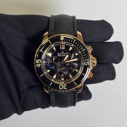 Blancpain Fifty Fathoms 45mm Black Dial Watch Ref# 5085F363052A - Happy Jewelers Fine Jewelry Lifetime Warranty
