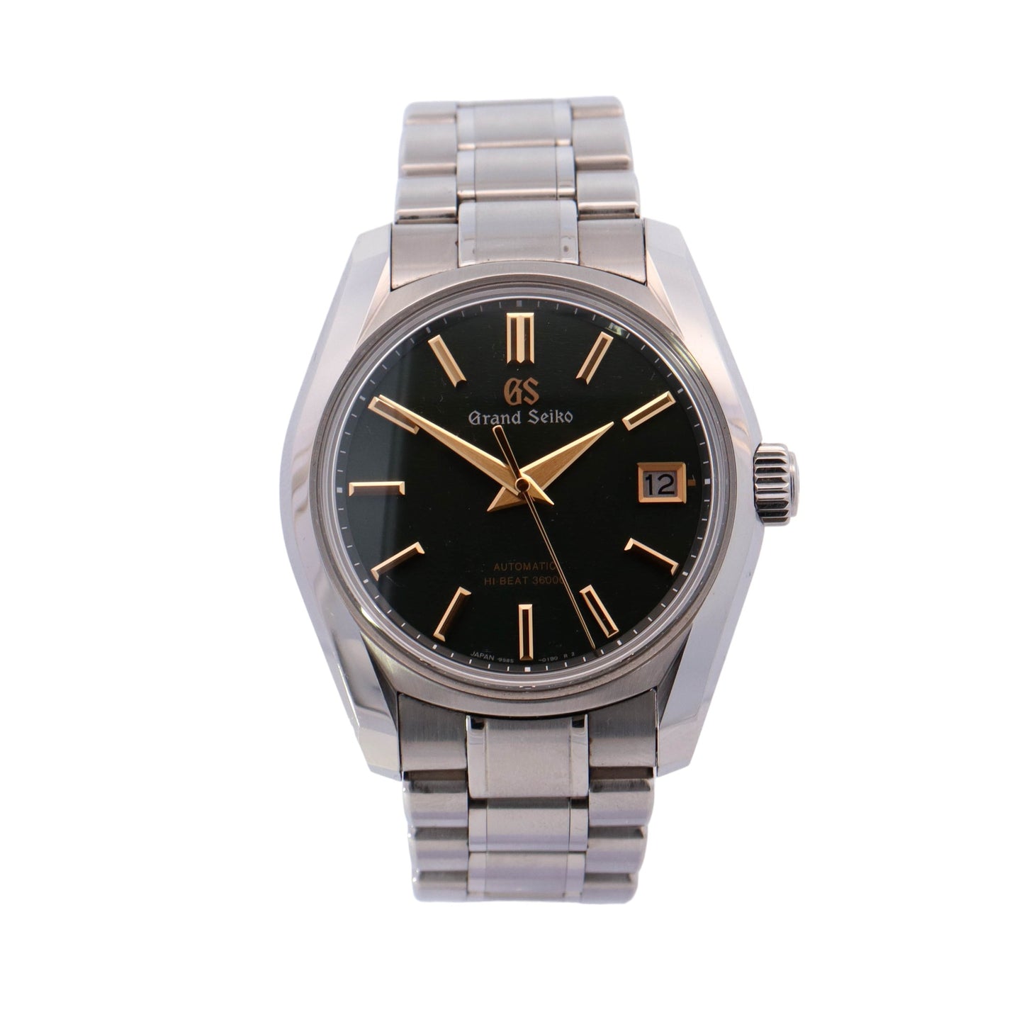 Grand Seiko Rikka Hi-Beat 36000 Stainless Steel 40mm Green Stick Dial Watch Reference #: SBGH271 - Happy Jewelers Fine Jewelry Lifetime Warranty