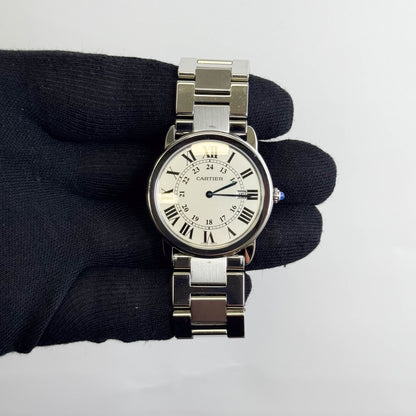 Cartier Ronde 36mm Silver Dial Watch Ref# W6701005