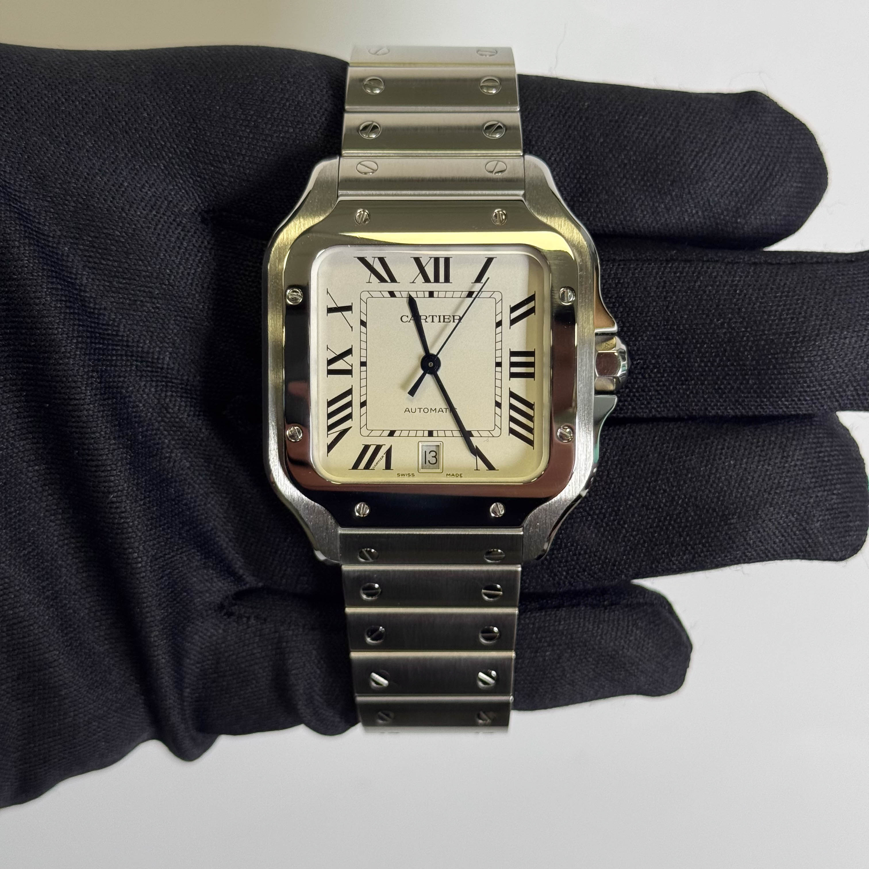 Cartier Santos 40mm White Dial Watch Ref# WSSA0018