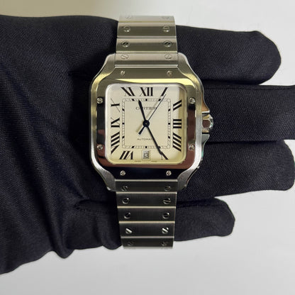 Cartier Santos 40mm White Dial Watch Ref# WSSA0018 - Happy Jewelers Fine Jewelry Lifetime Warranty