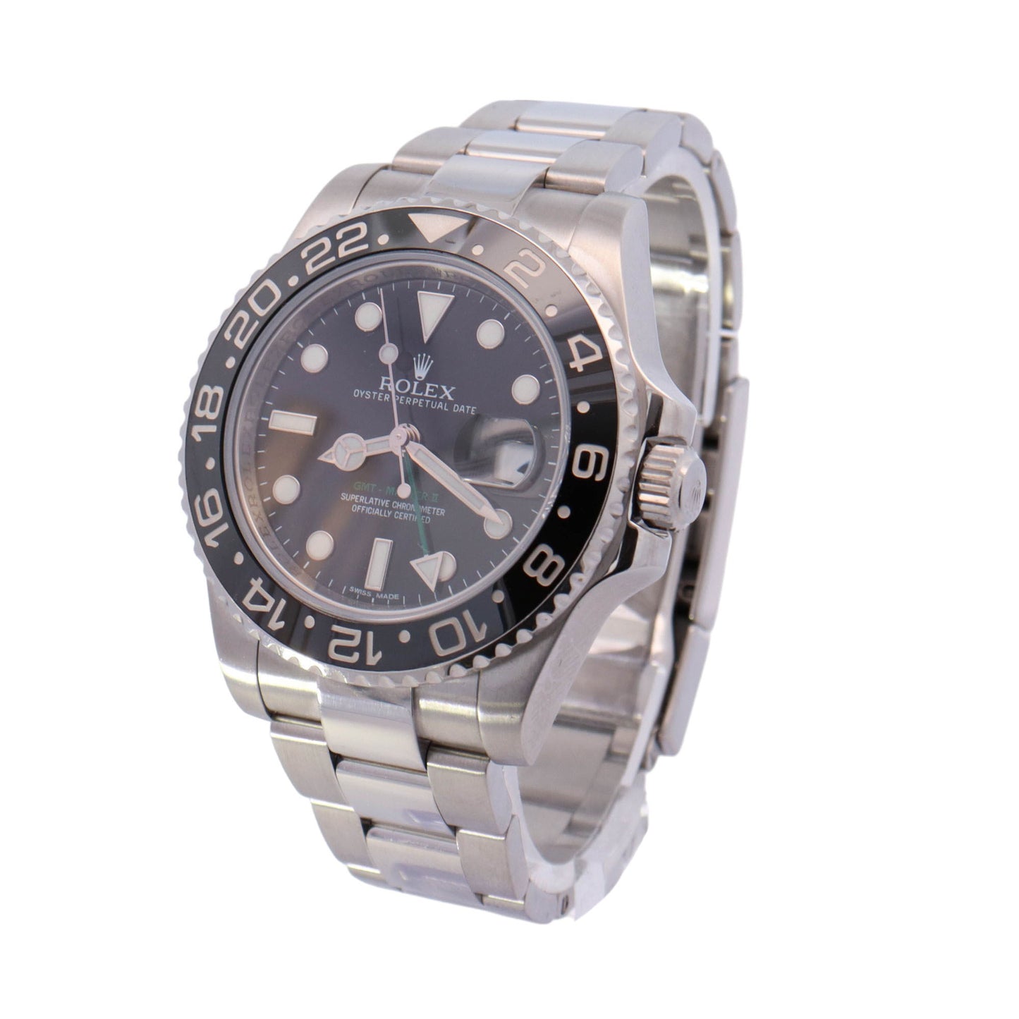 Rolex GMT Master II Stainless Steel 40mm Black Dot Dial Watch Reference #: 116710LN - Happy Jewelers Fine Jewelry Lifetime Warranty