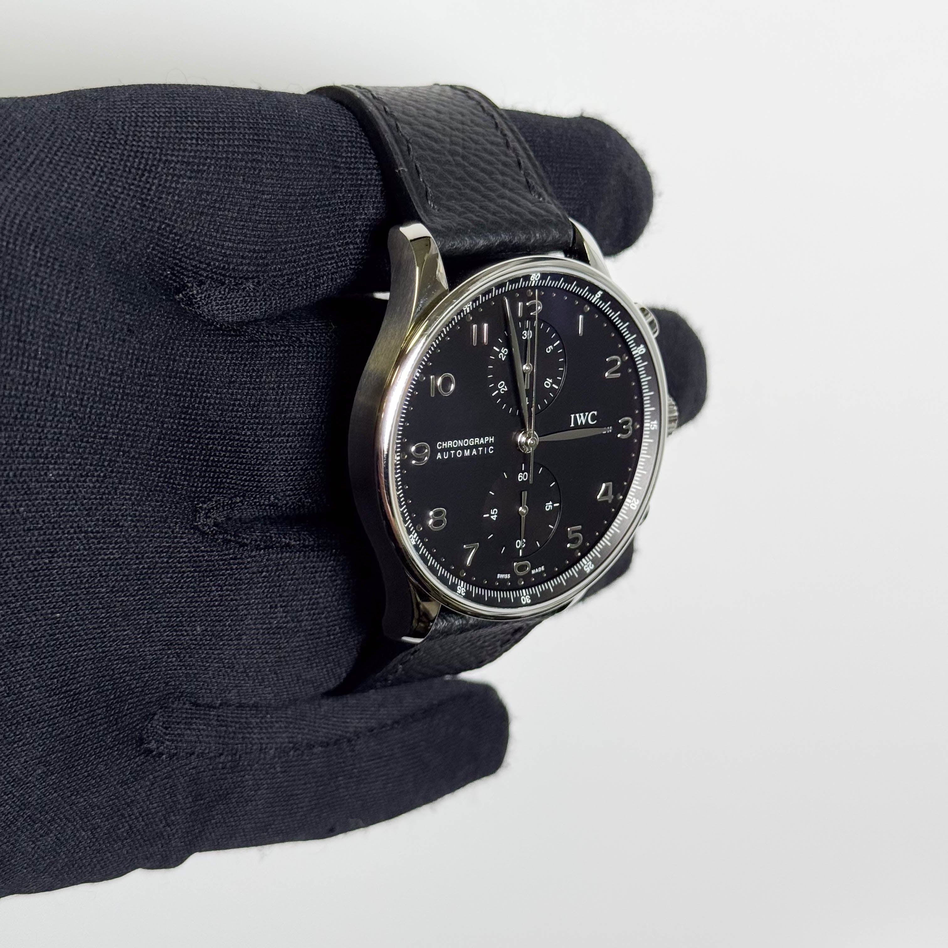 IWC Portuguese 41mm Black Dial Watch Ref # IW371438