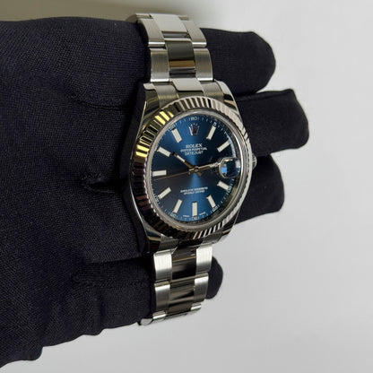Rolex Datejust 41mm Blue Dial Watch Ref# 116334 - Happy Jewelers Fine Jewelry Lifetime Warranty