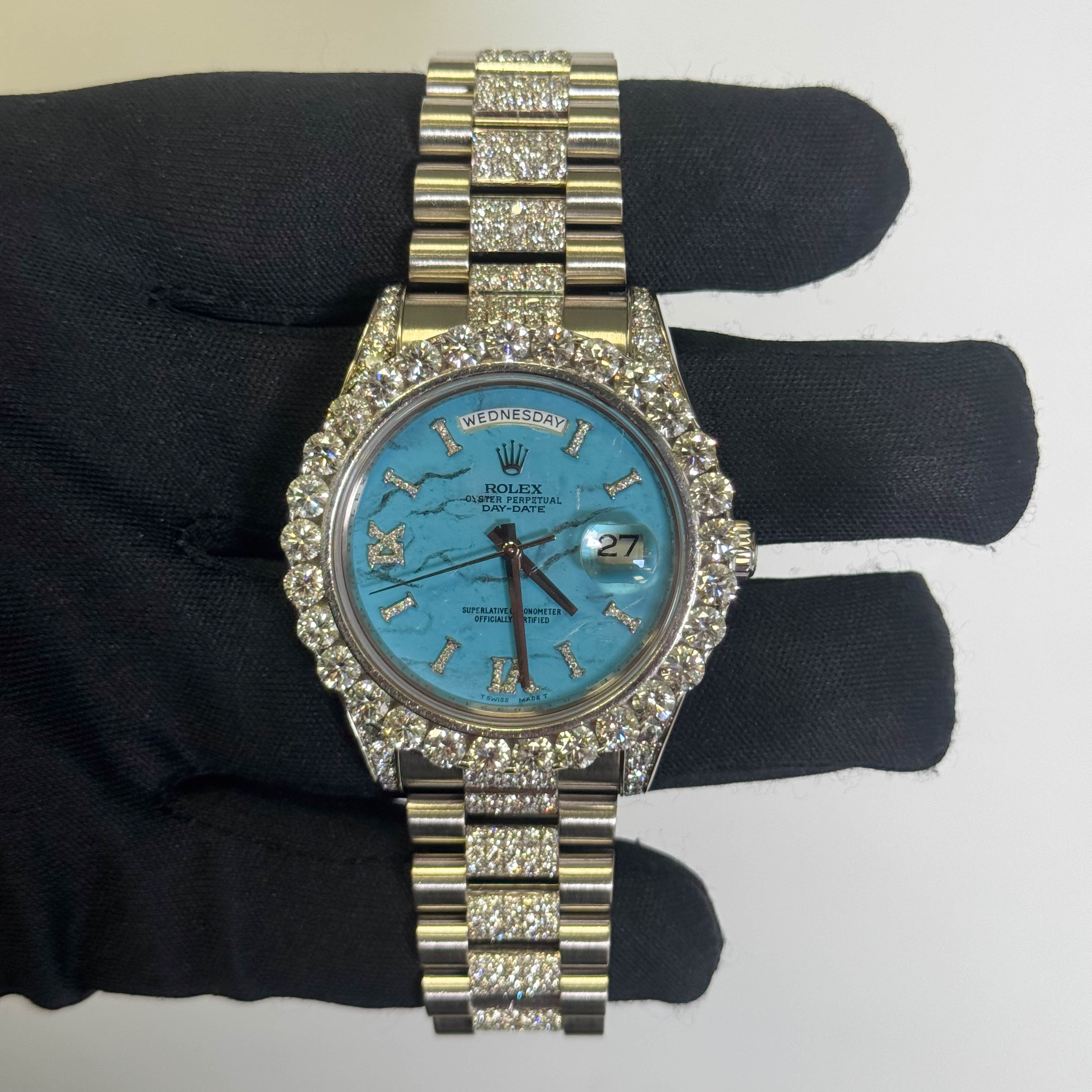 Rolex Day-Date 41mm Turquoise Dial Watch Ref# 218239