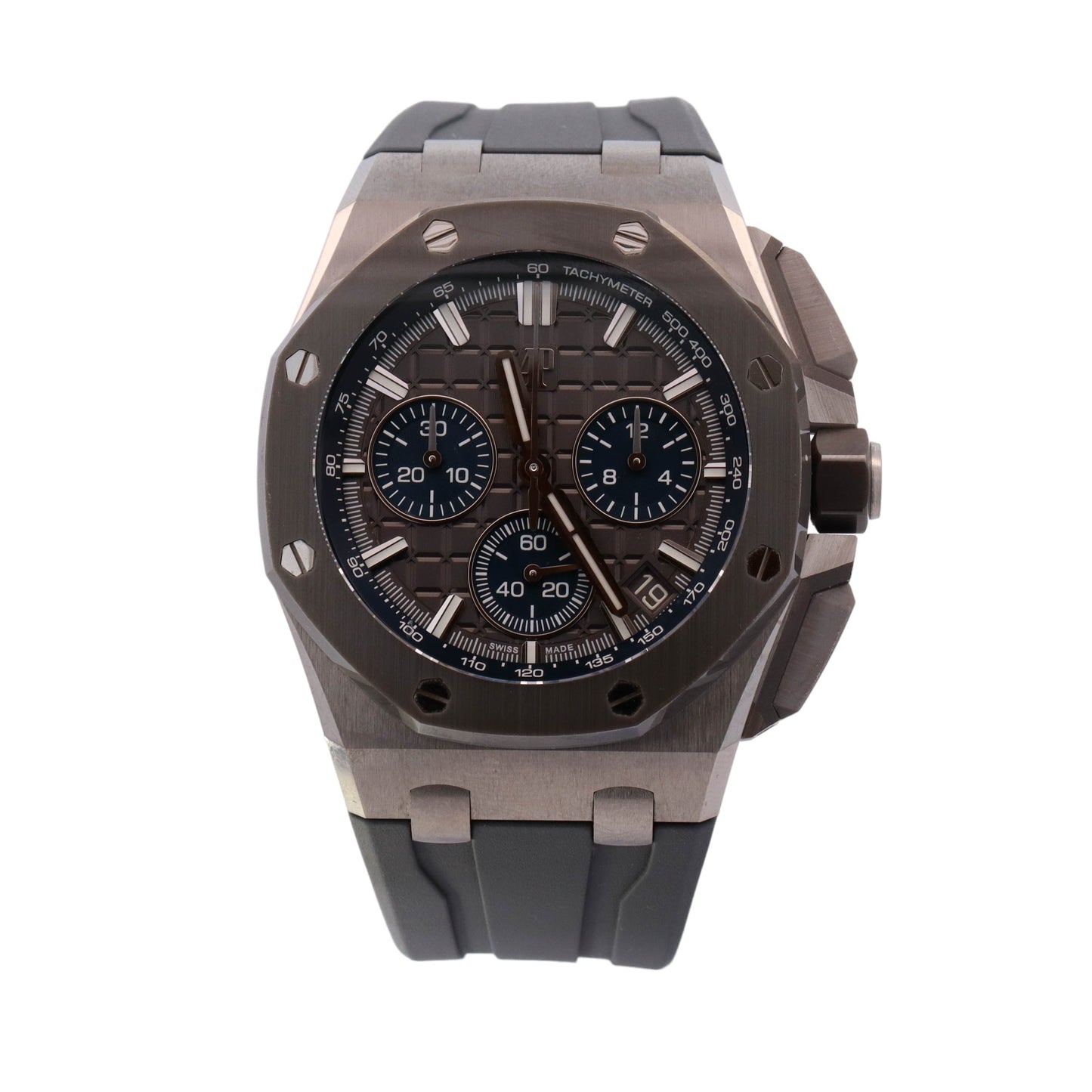 Audemars Piguet Royal Oak Offshore Stainless Steel 43mm Grey Chronograph Dial Watch Reference# 26420IO.OO.A009CA.01 - Happy Jewelers Fine Jewelry Lifetime Warranty