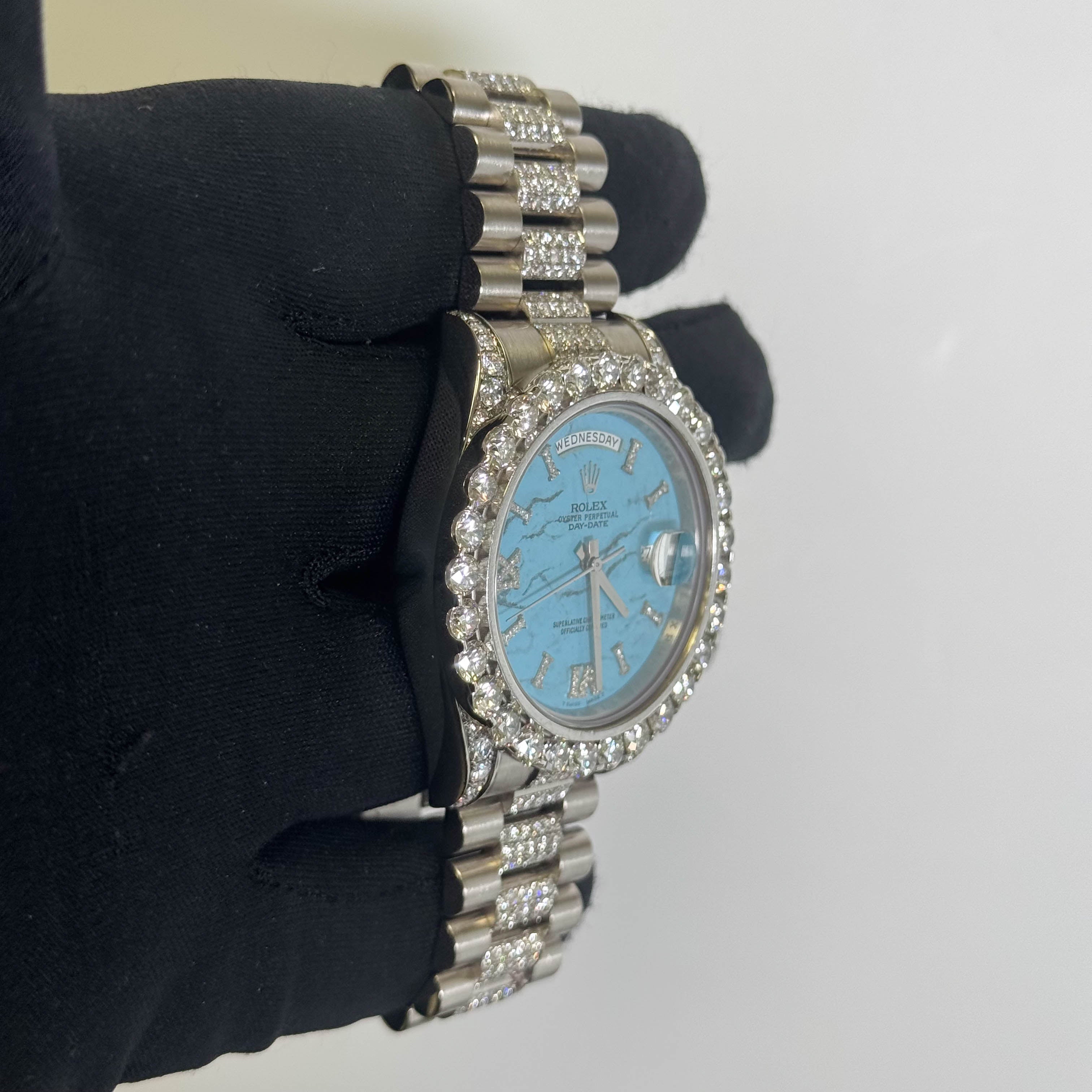 Rolex Day-Date 41mm Turquoise Dial Watch Ref# 218239