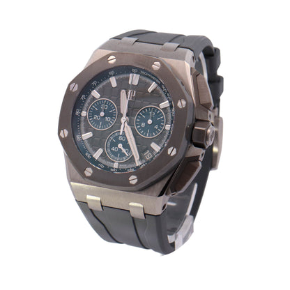 Audemars Piguet Royal Oak Offshore Stainless Steel 43mm Grey Chronograph Dial Watch Reference# 26420IO.OO.A009CA.01 - Happy Jewelers Fine Jewelry Lifetime Warranty