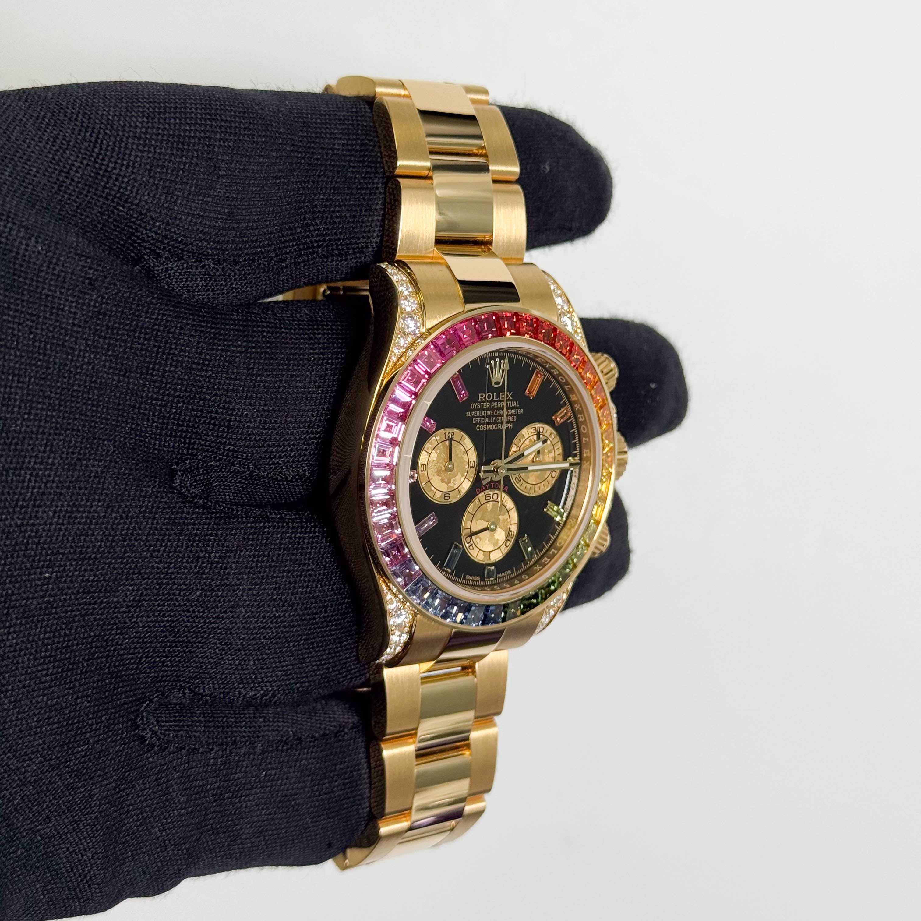 Rolex Daytona 40mm Black Dial Watch Ref # 116598RBOW - Happy Jewelers Fine Jewelry Lifetime Warranty