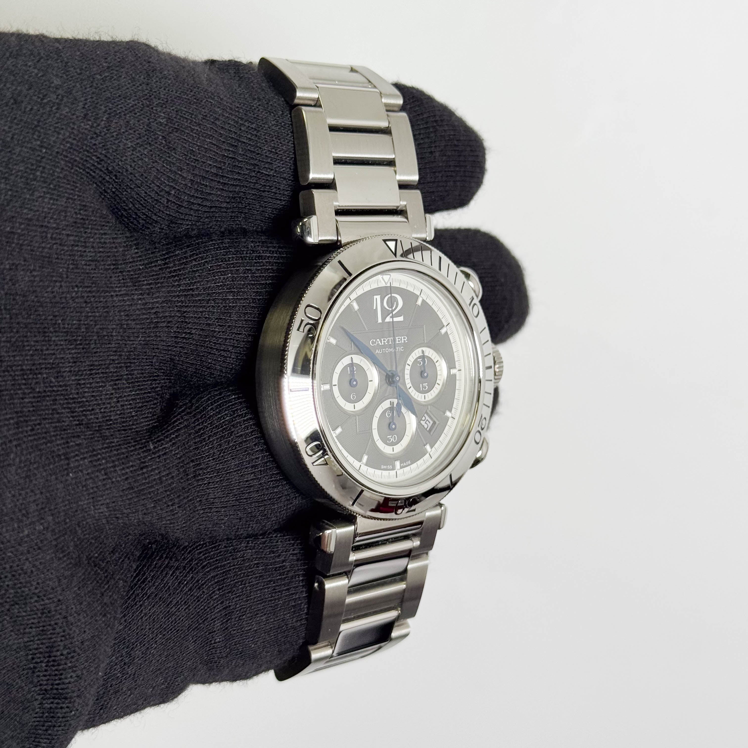 Cartier Pasha 41mm Gray Dial Watch Ref# WSPA0027