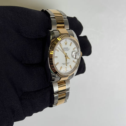 Rolex Datejust 36mm White Dial Watch Ref# 116233