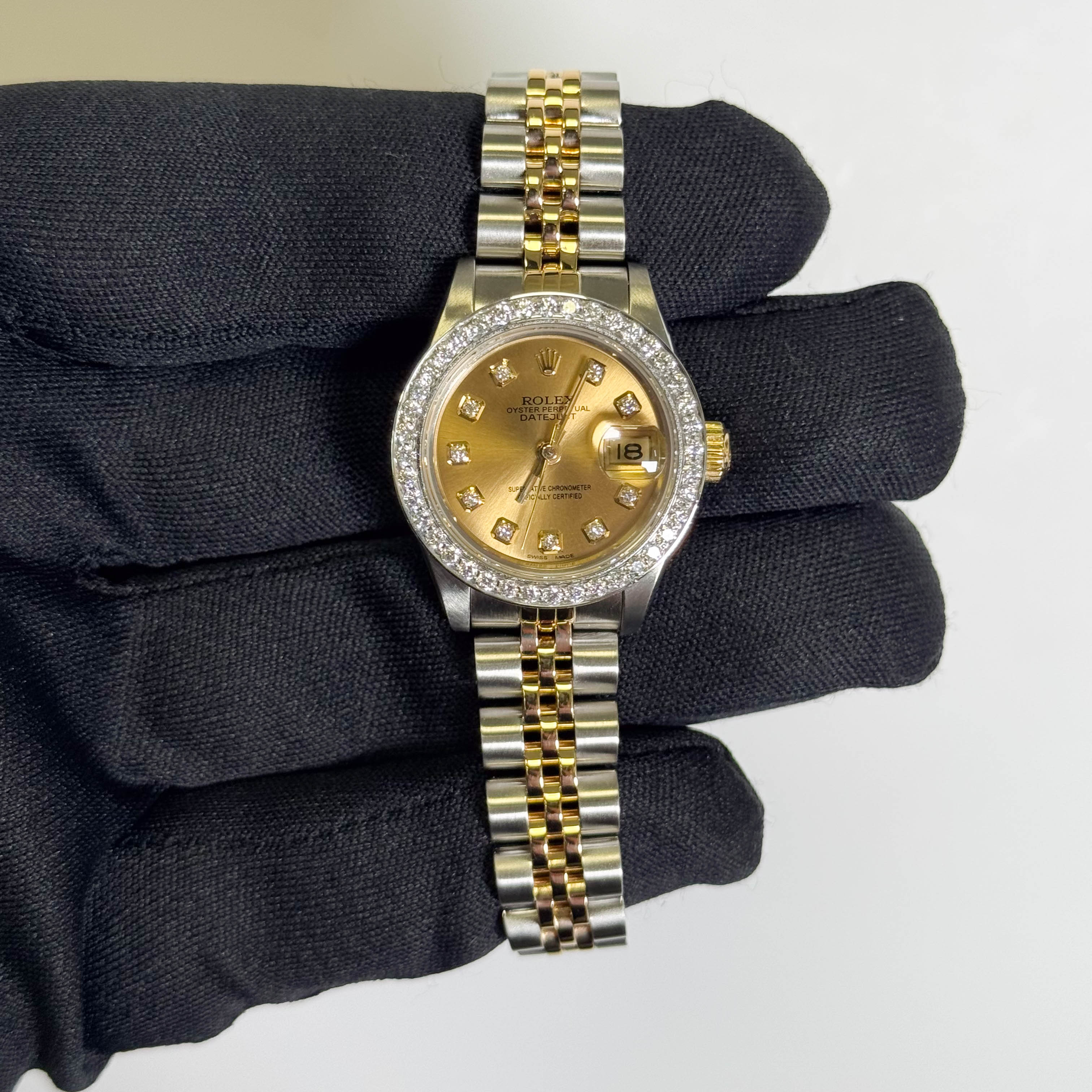 Rolex Datejust 26mm Champagne Dial Watch Ref# 69173