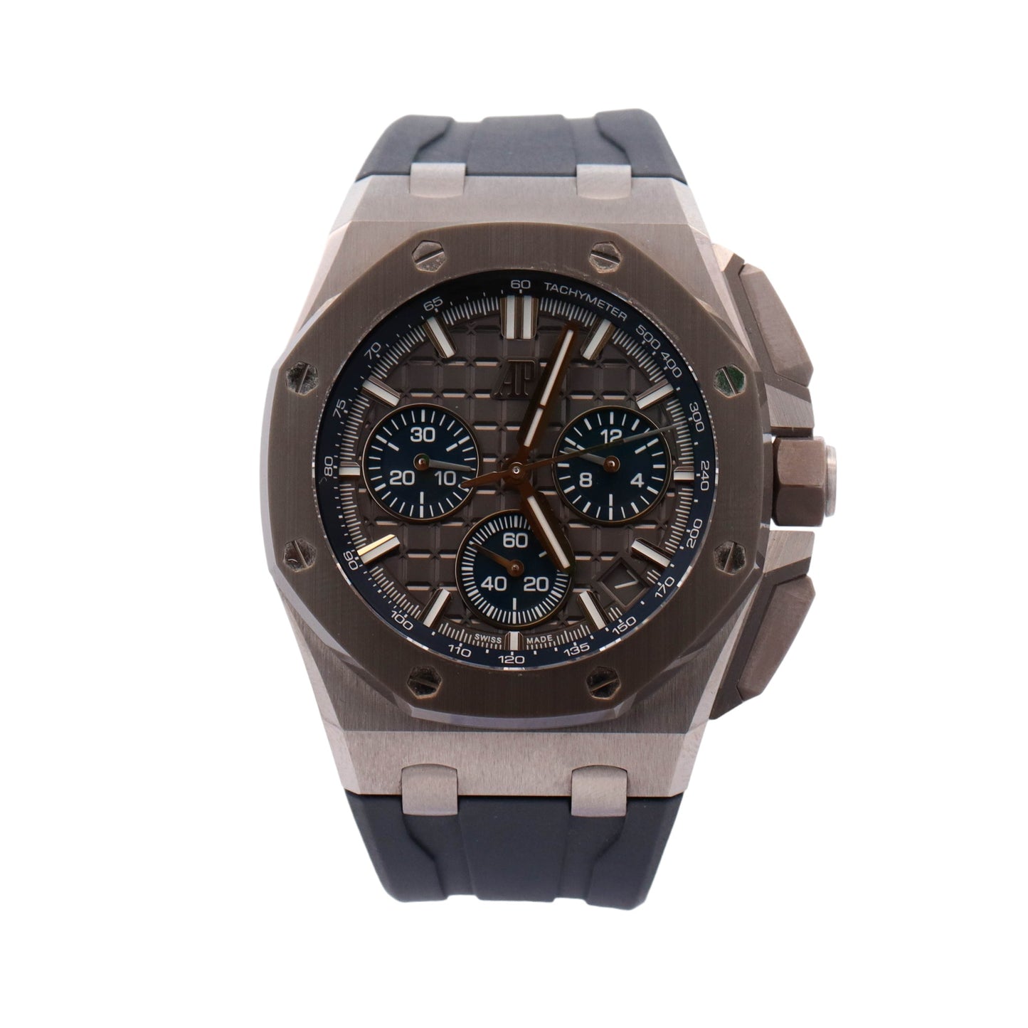 Audemars Piguet Royal Oak Offshore Stainless Steel Gray and Blue Chronograph Dial Watch Reference#  26420IO.OO.A009CA.01 - Happy Jewelers Fine Jewelry Lifetime Warranty