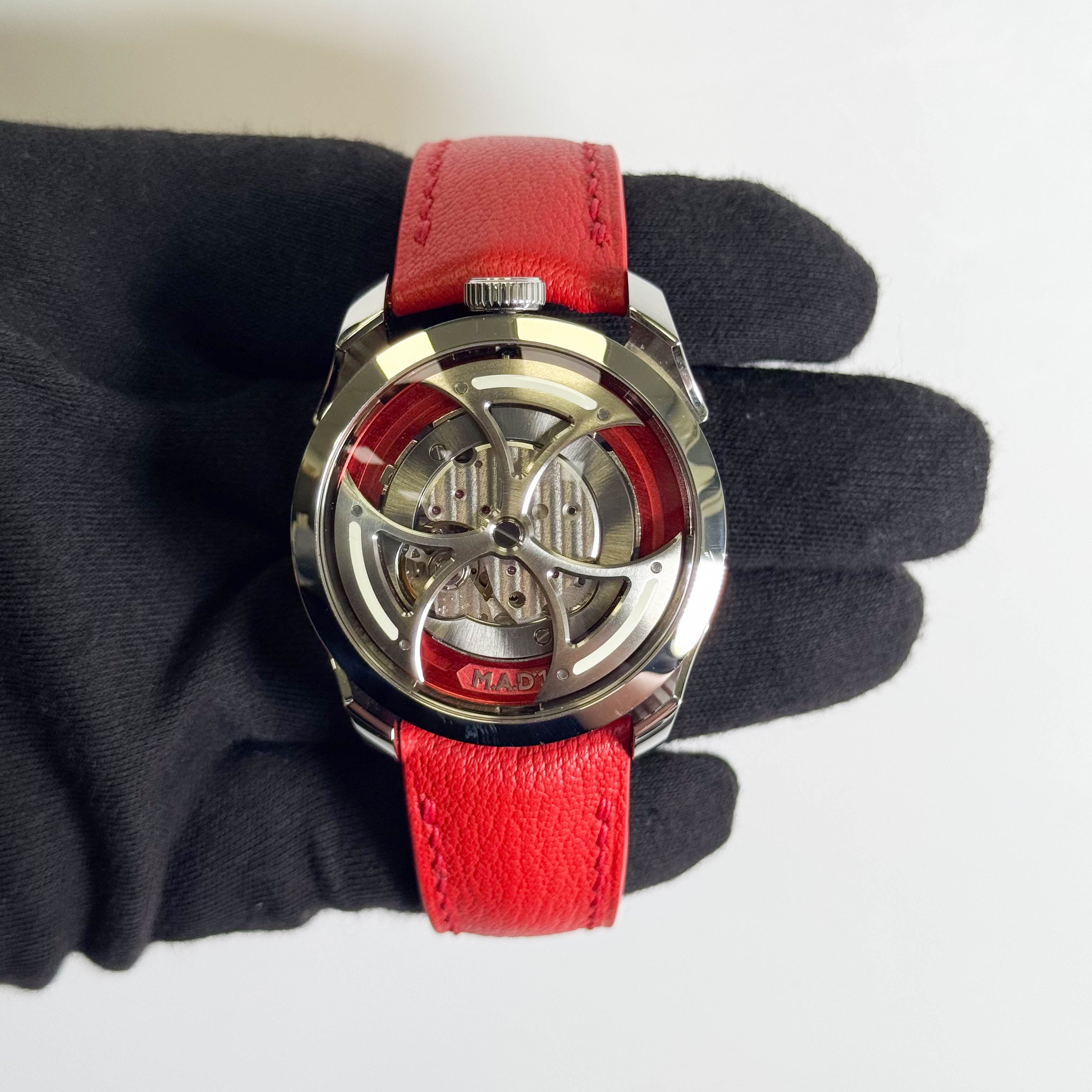 M.A.D.1 Editions 42mm Red Dial Watch Ref# M.A.D.1 Red