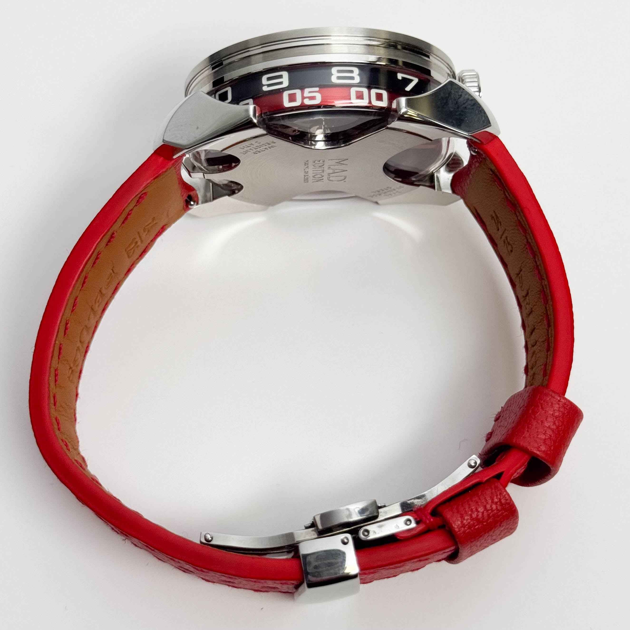 M.A.D.1 Editions 42mm Red Dial Watch Ref# M.A.D.1 Red