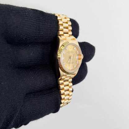 Rolex Datejust 26mm Champagne Dial Watch Ref# 69178