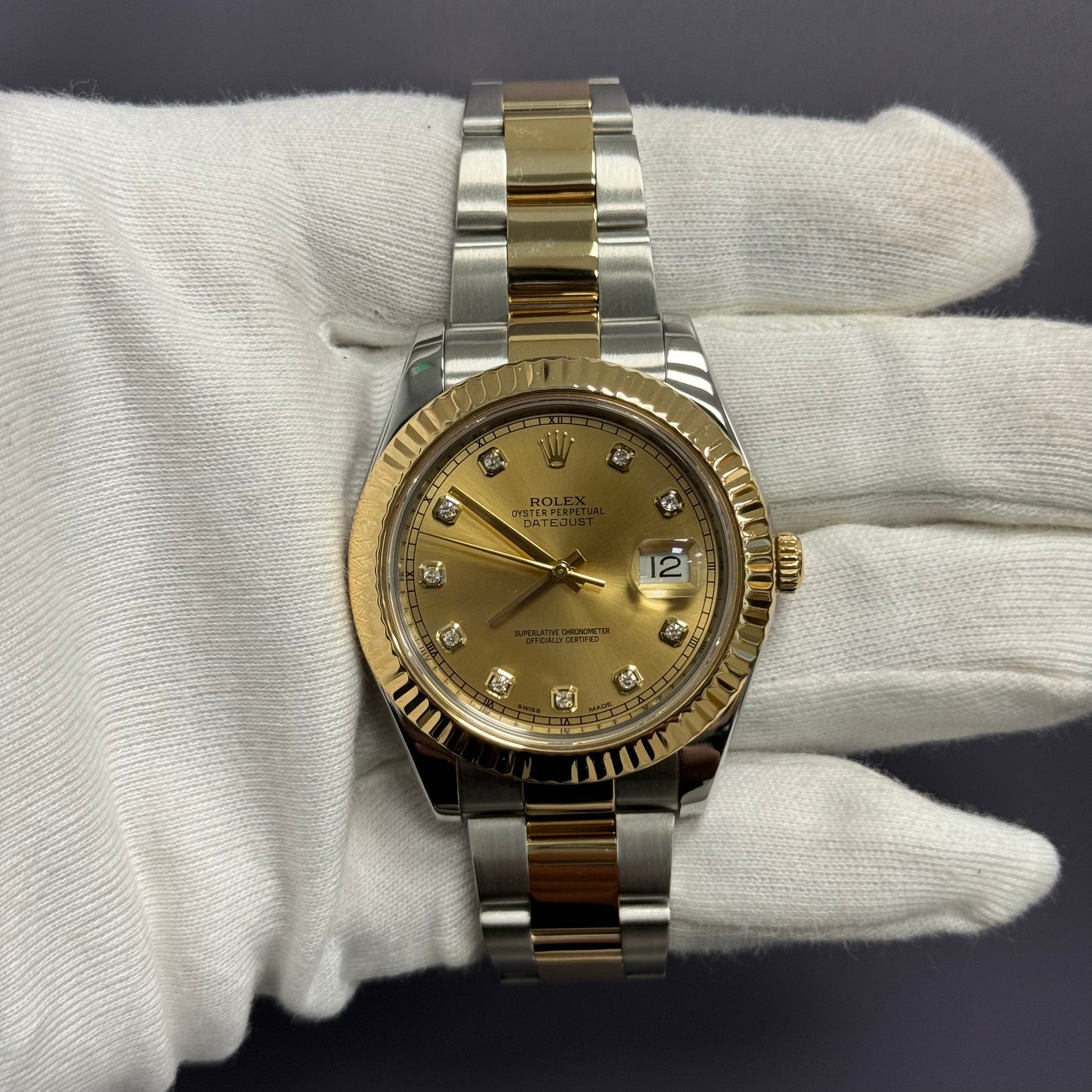 Rolex Datejust 41mm Champagne Dial Watch Ref# 116333