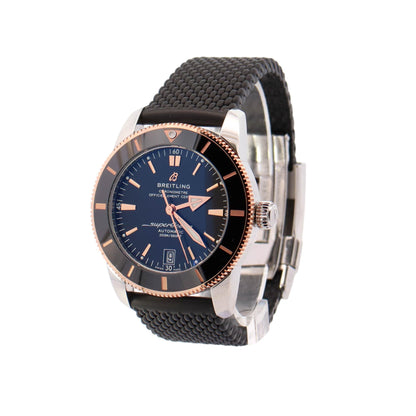 Breitling Superocean Heritage II Stainless Steel 42mm Black Stick Dial Watch Reference# UB2010 - Happy Jewelers Fine Jewelry Lifetime Warranty