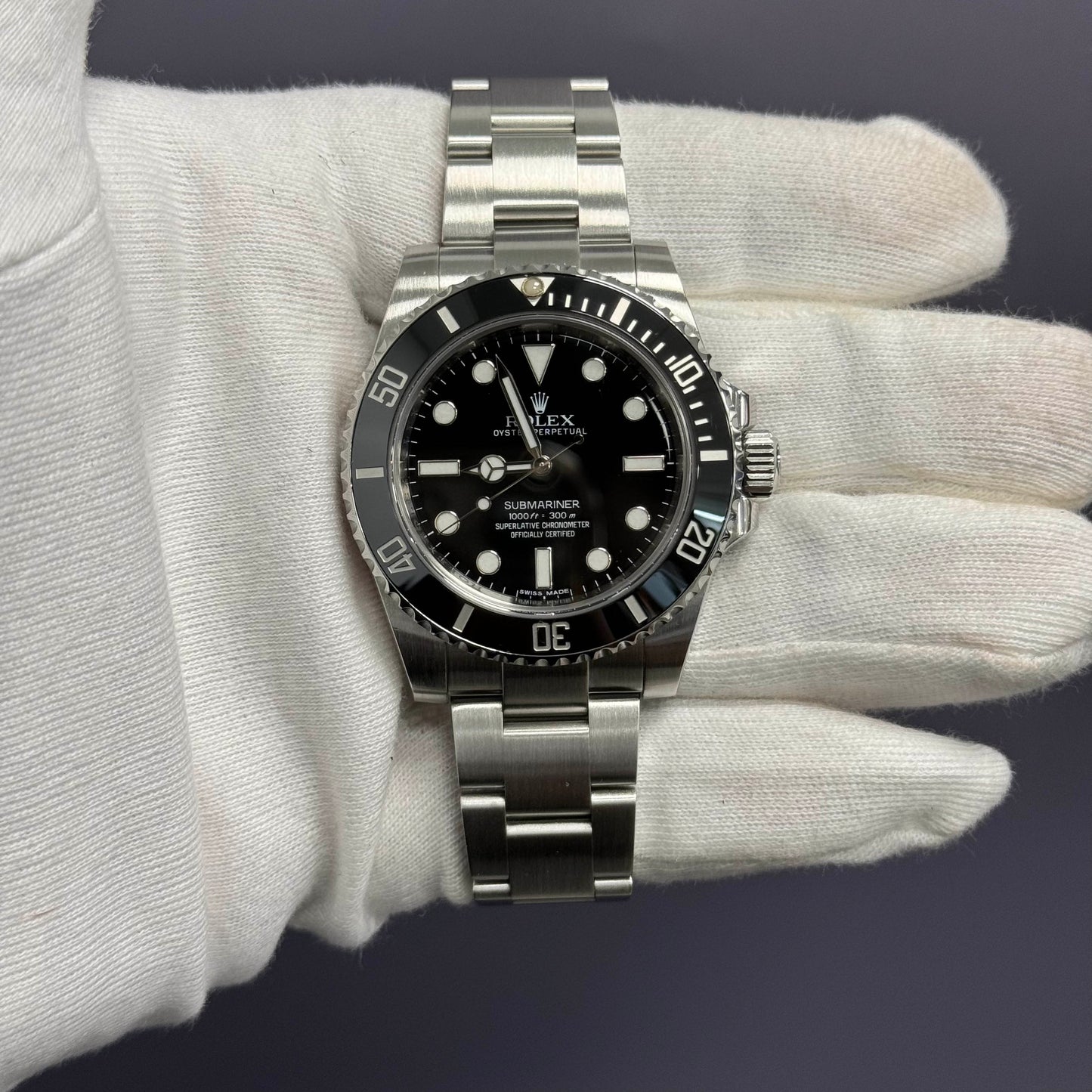 Rolex Submariner 40mm Black Dial Watch Ref# 114060