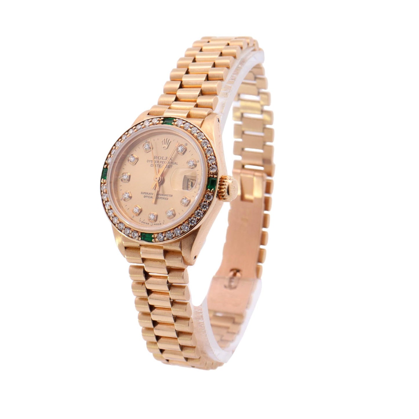 Rolex Datejust Yellow Gold 26mm Champagne Diamond Dot Dial Watch Reference# 6917 - Happy Jewelers Fine Jewelry Lifetime Warranty