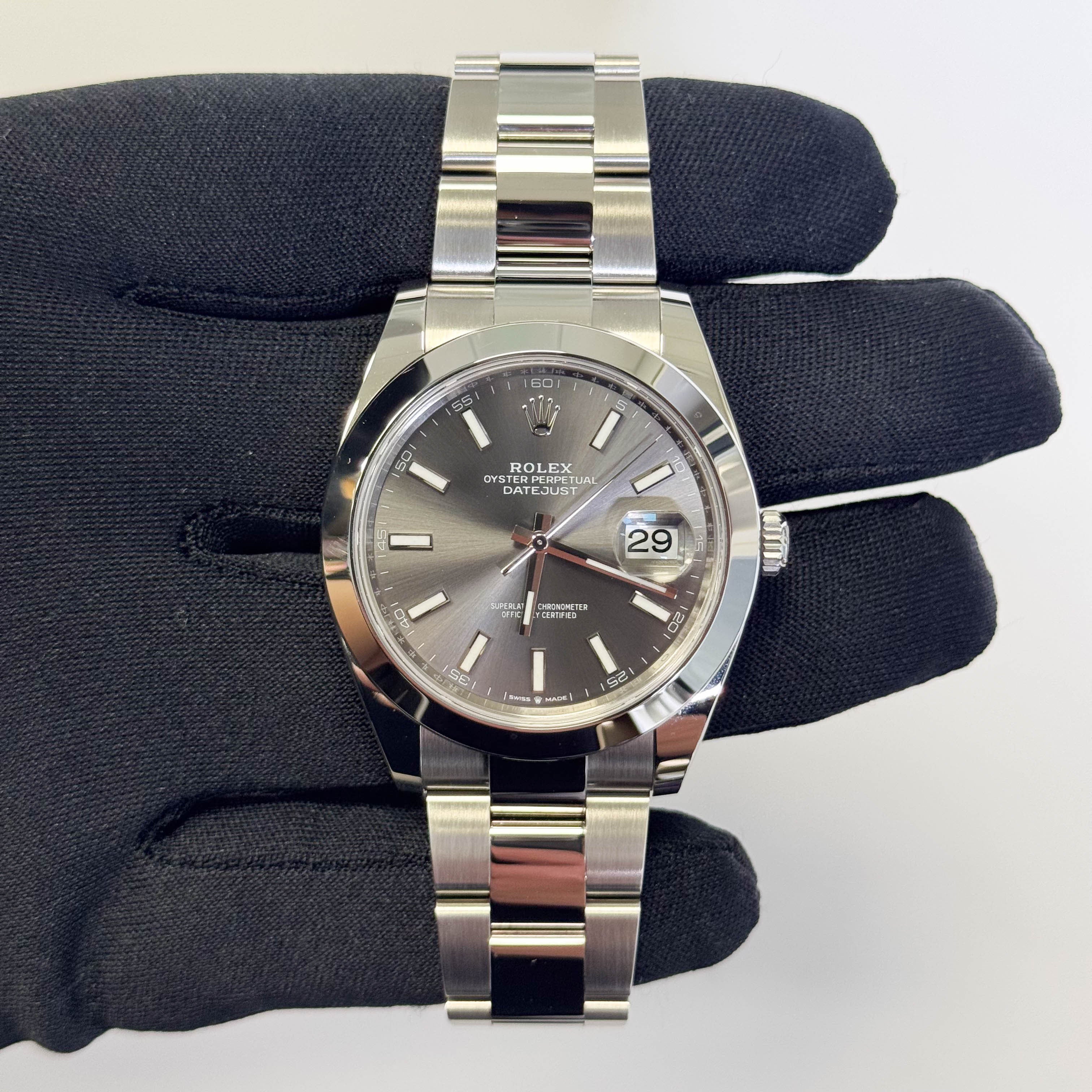 Rolex Datejust 41mm Rhodium Dial Watch Ref# 126300 - Happy Jewelers Fine Jewelry Lifetime Warranty