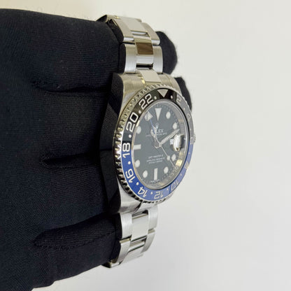Rolex GMT-Master II "Batman" Black Dot Dial Watch Ref# 116710BLNR