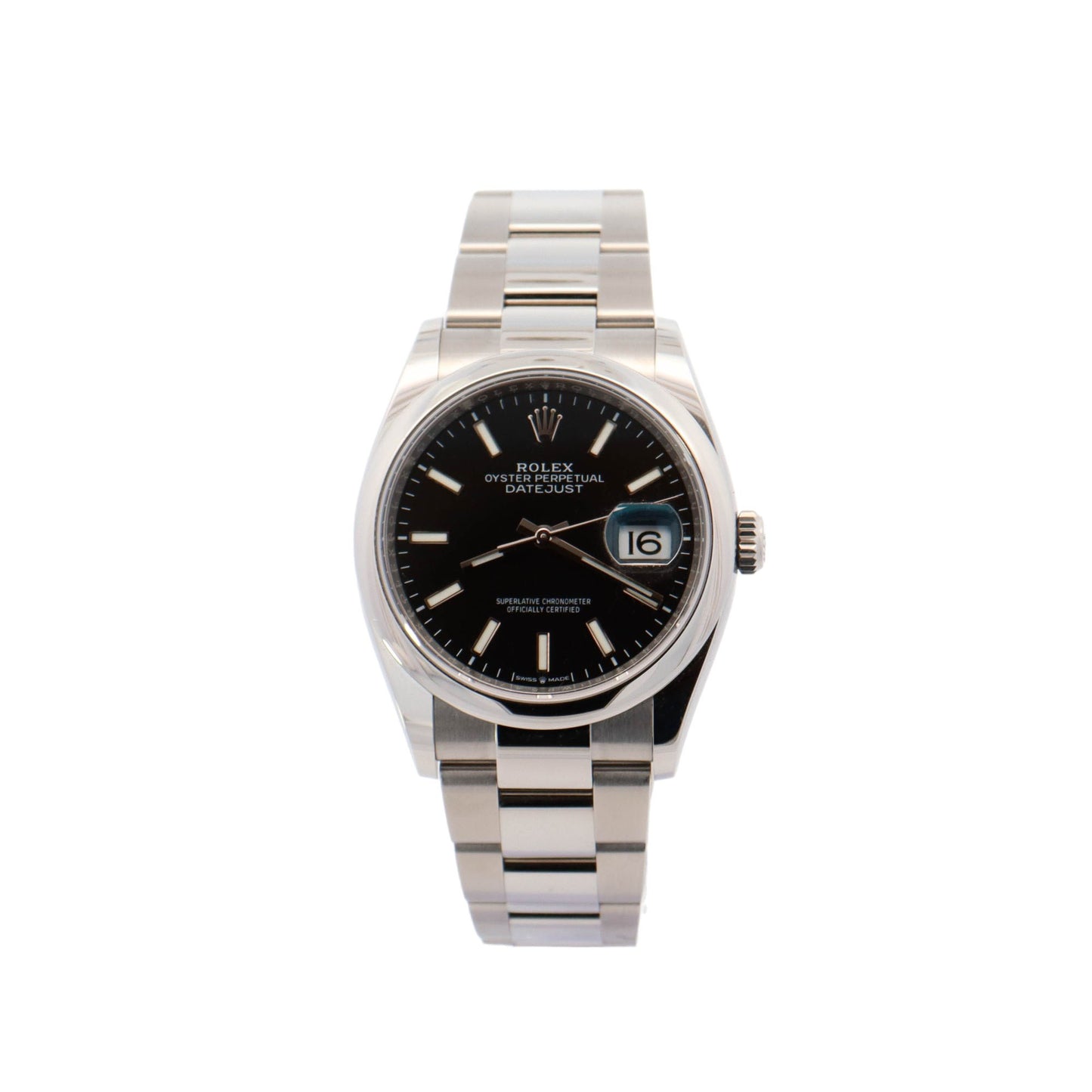 Rolex Datejust 36mm Black Dial Watch Ref# 126200