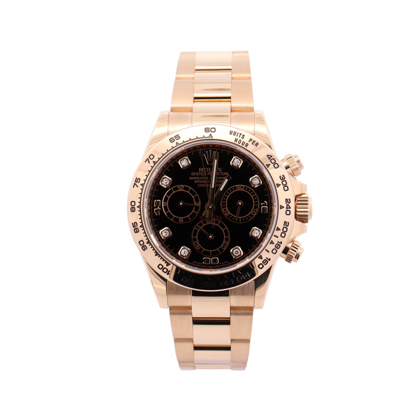 Rolex Daytona 40mm Yellow Gold Black Diamond Dial Watch Reference #: 116508 - Happy Jewelers Fine Jewelry Lifetime Warranty