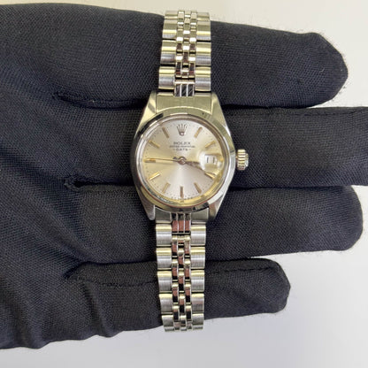 Rolex Oyster Perpetual Datejust 26mm Silver Dial Watch Ref# 69160