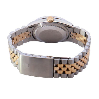 Rolex Datejust Two Tone Yellow Gold & Steel 36mm Champagne Stick Dial Watch Reference #: 16233 - Happy Jewelers Fine Jewelry Lifetime Warranty