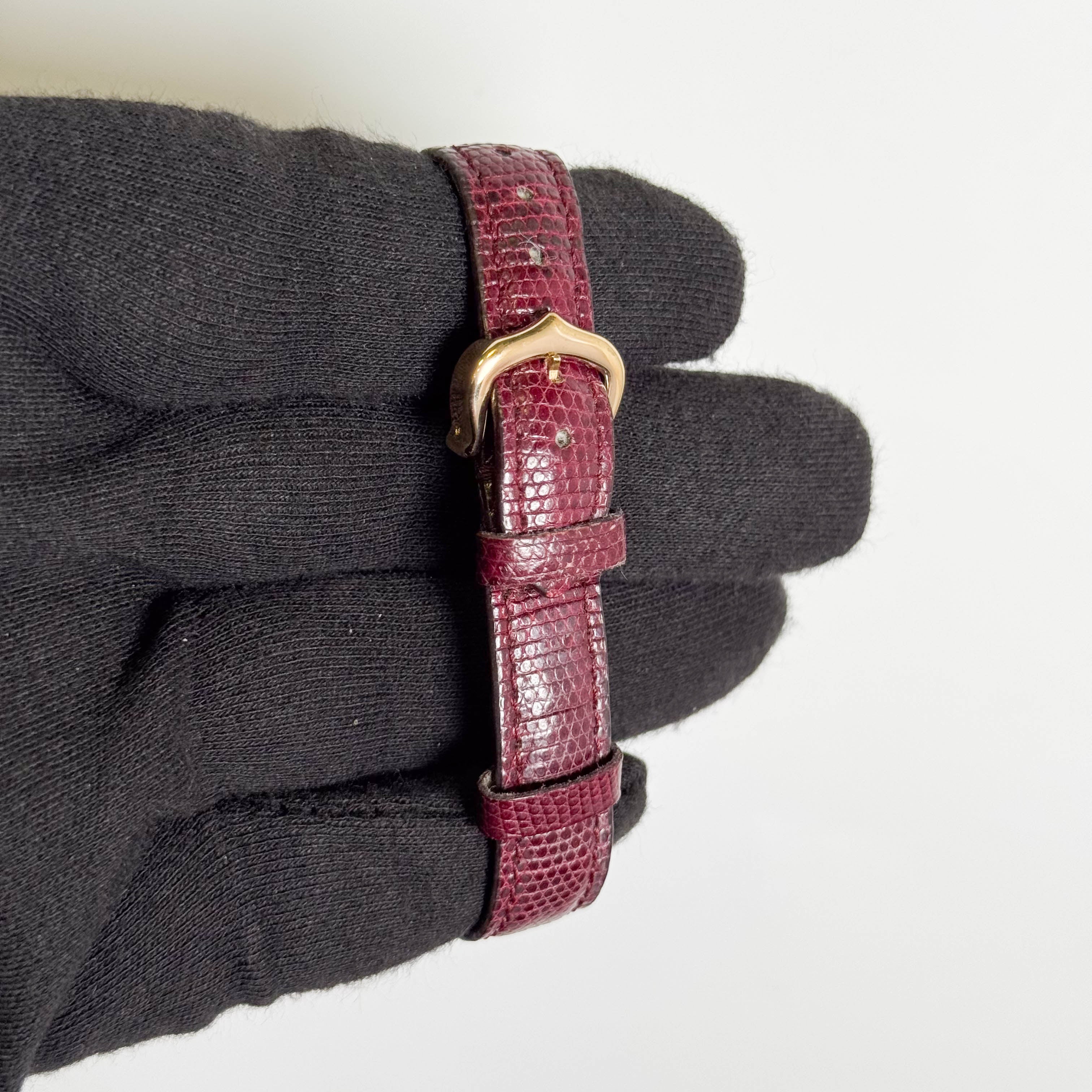 Cartier Must De Cartier 30mm Burgundy Dial Watch Ref# 1708