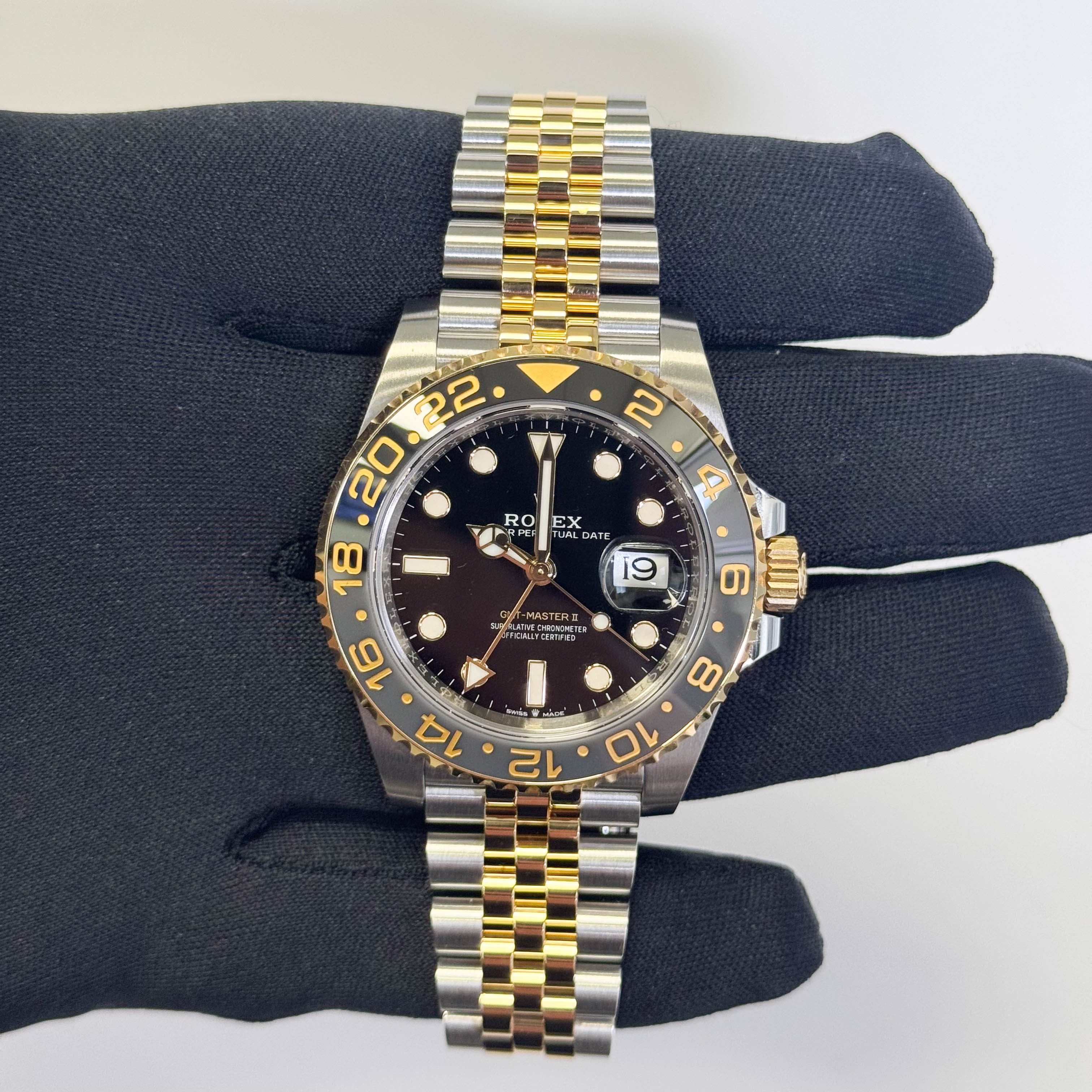 Rolex GMT-Master II 40mm Black Dial Watch Ref# 126713GRNR