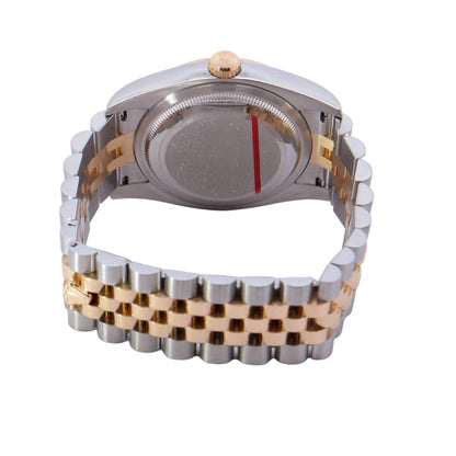 Rolex Datejust Two-Tone Stainless Steel & Yellow Gold 36mm Black Stick Dial Watch Reference# 116233 - Happy Jewelers Fine Jewelry Lifetime Warranty