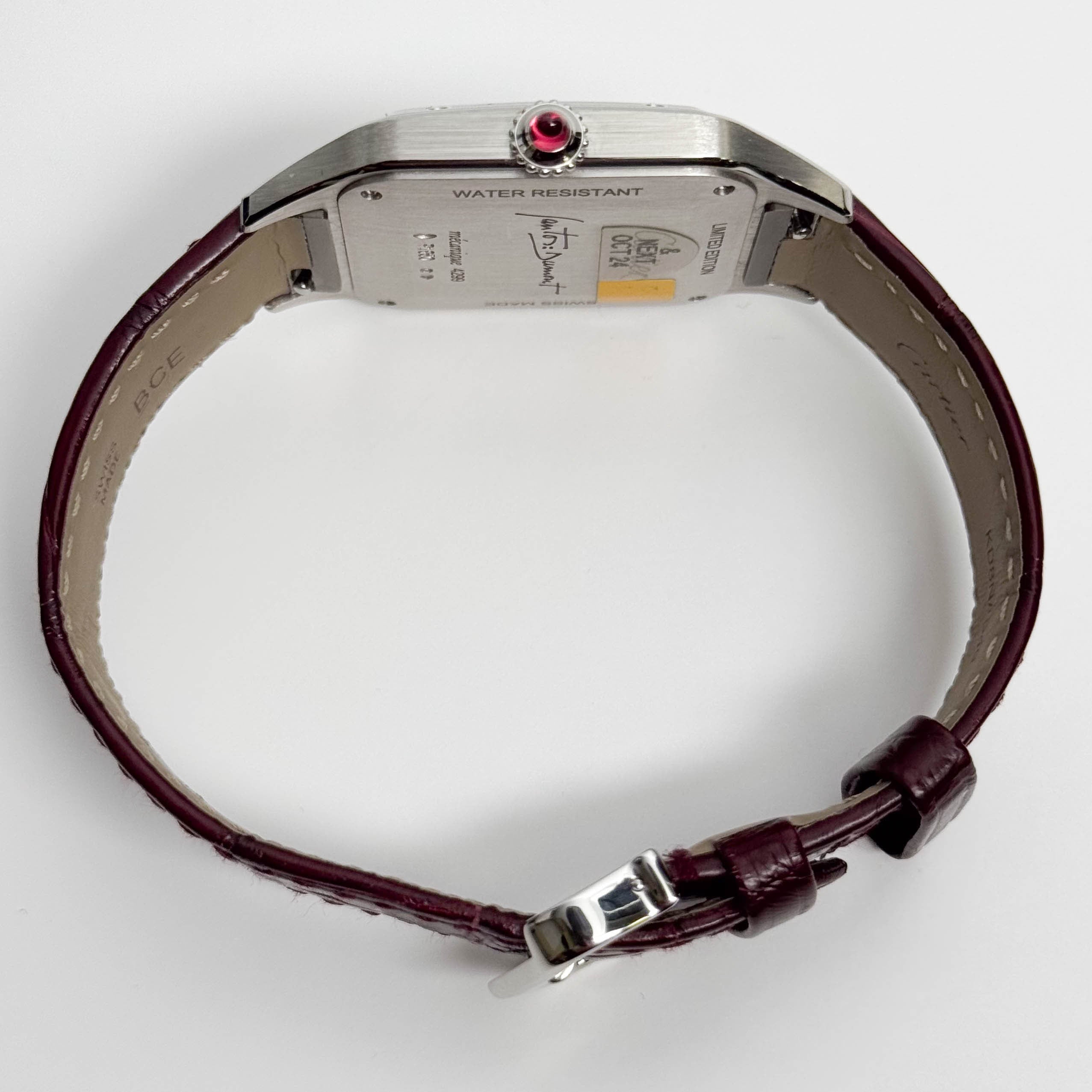 Cartier Santos Dumont 43.5x31.4mm Silver Dial Watch Ref# WGSA0053