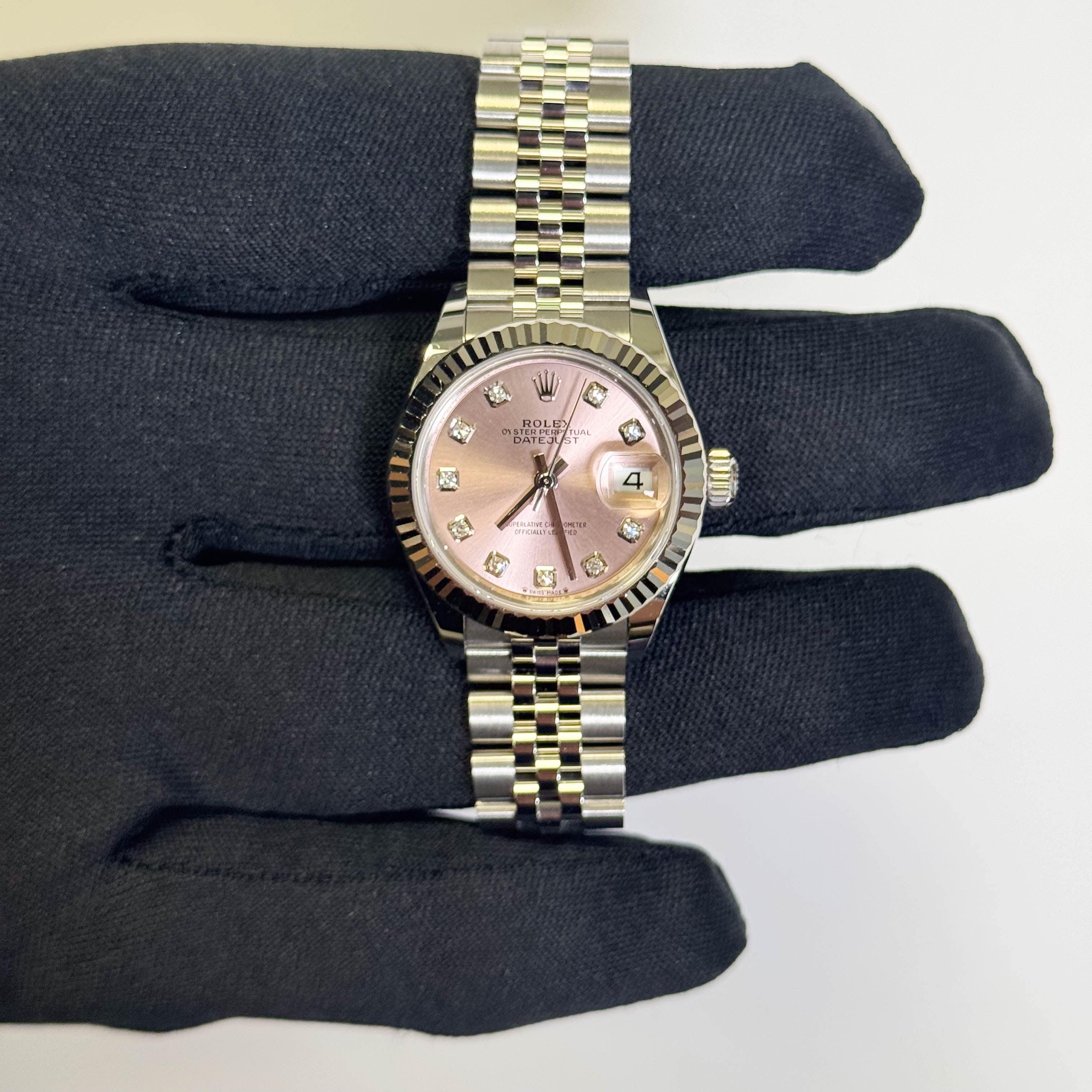 Rolex Datejust 28mm Pink Dial Watch Ref# 279174 - Happy Jewelers Fine Jewelry Lifetime Warranty
