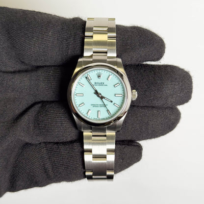 Rolex Oyster Perpetual 31mm Tiffany Dial Watch Ref# 277200