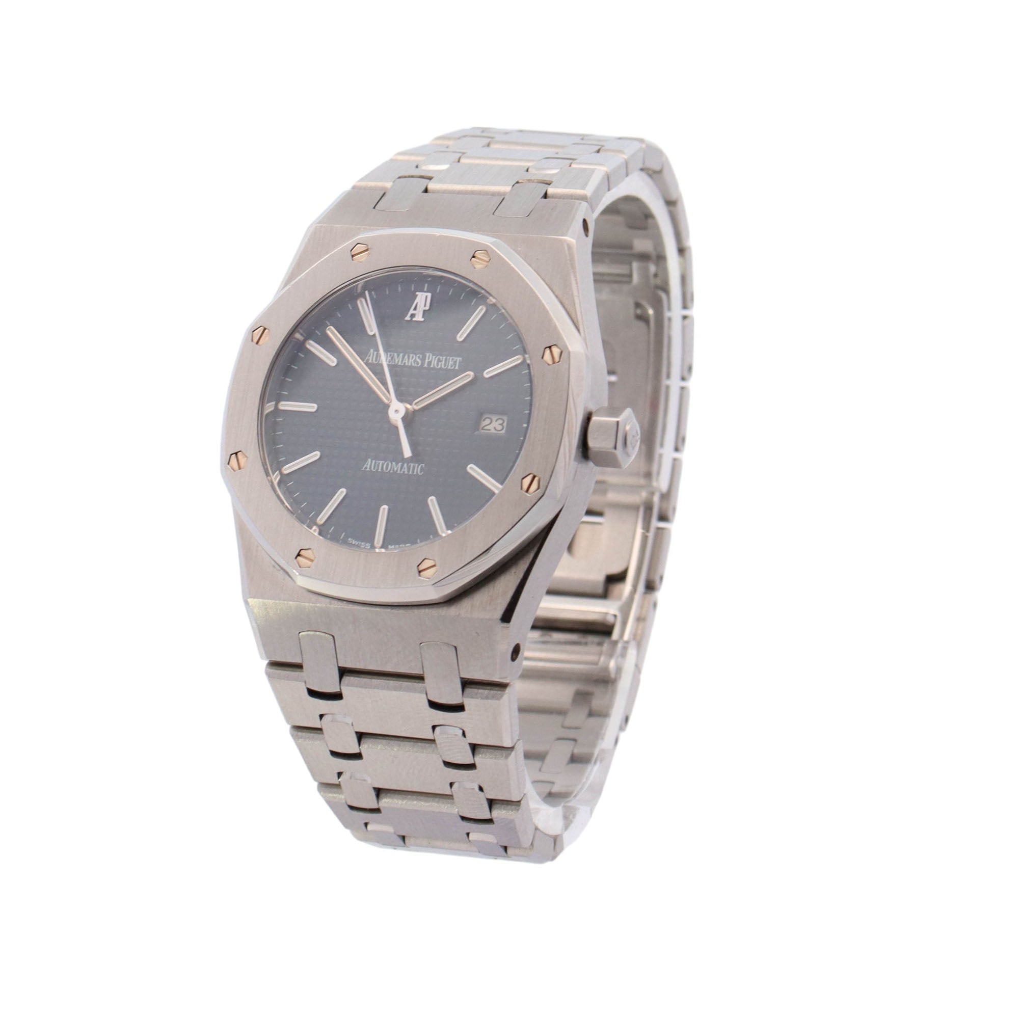 Audemars Piguet Royal Oak Stainless Steel 33mm Blue Stick Dial Watch Reference# 15000ST/O/0789ST/01 - Happy Jewelers Fine Jewelry Lifetime Warranty