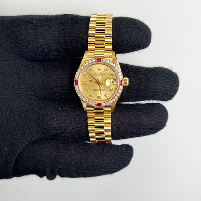Rolex Datejust 26mm Champagne Dial Watch Ref# 68058