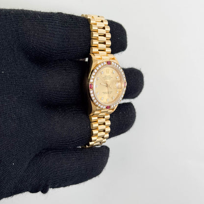 Rolex Datejust 26mm Champagne Dial Watch Ref# 68058