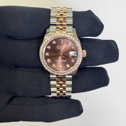 Rolex Datejust 31mm Chocolate Dial Watch Ref# 278381RBR - Happy Jewelers Fine Jewelry Lifetime Warranty